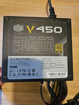 COOLER MASTER V450S Alimentatore 450W semi modulare 80+ gold - Immagine 1 di 4
