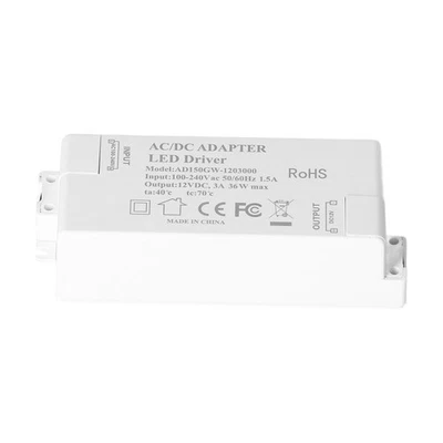 .›36W LED Driver Input AC100-240V Output DC12V 3A DIY Indoor Lamp Driver Transf - Image 1 of 4