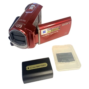 Sony Handycam DCR-SX40E Digital Video Camera Recorder Red Camcorder - Picture 1 of 23