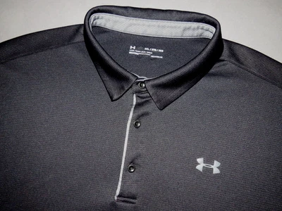 Under Armour Heat Gear 100% Polyester Black Polo Golf Shirt Men's 3XL - Image 1 of 4