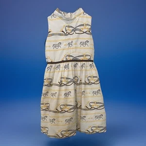 Janie and Jack Girls’ Horse Print Sleeveless Mock Neck Dress Sz 5 - Picture 1 of 6