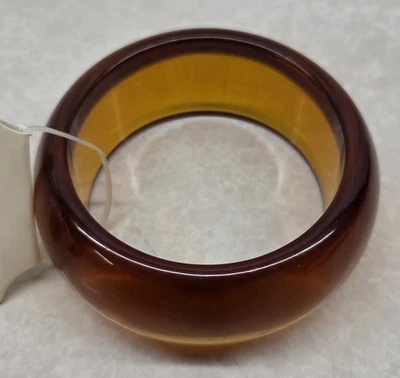 Un Nuevo Día - Pulsera Gruesa Marrón/Ámbar Translúcido - Sin Cordones - NUEVO Foto 1 de 3