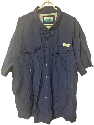 Magellan Men's 4XL Blue Short Sleeve "Fish Gear" Vented Fishing Shirt Pockets - Image 1 of 4