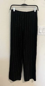 St. John Evening Marie grau weites Bein schwarz verziert Santana Strickhose Gr. 4 - Bild 1 von 11