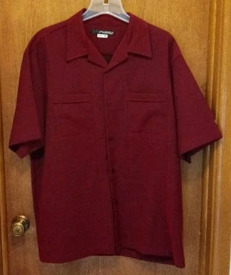 Rusty Surf Co. Men's Vintage 90's Maroon Shirt Button Up Short Sleeve Size XL - Image 1 of 4