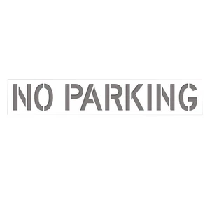No Parking Silicone Stencil 12 Inch Tall Letters for Asphalt and Concrete - Picture 1 of 7