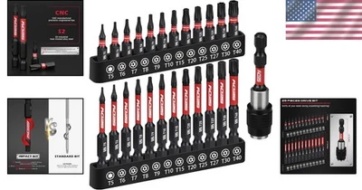 25-piece Torx Bit Set, 1''&2.5'' Security Tamper Proof Torx Impact Screwdrive... - Image 1 of 4