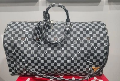 Louis Vuitton Virgil Abloh Damier Distorted Canvas Keepall 50 Bandouliere - Image 1 of 3
