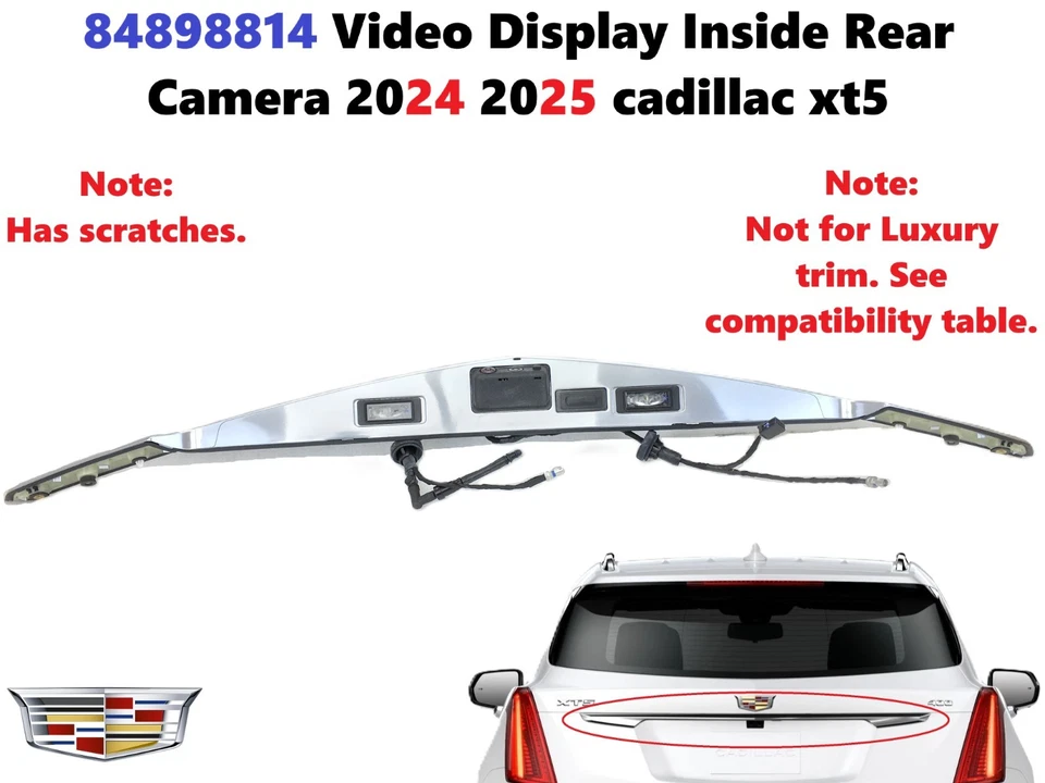 84898814 Pantalla Video Interior Cámara Trasera 2024 2025 Cadillac XT5 Foto 1 de 4