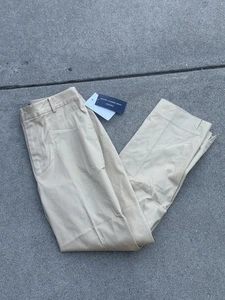 Vintage neu 1990er Ralph Lauren Hose Gr. 4 gerades Bein flache Vorderseite Chino Damen - Bild 1 von 6