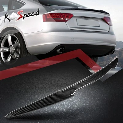 Alerón trasero de fibra de carbono estilo V para Audi A5/Quattro Coupé 08-16 Foto 1 de 4