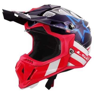 LS2 Subverter Evo Constellation Moto Off-Road Helmet Gloss Red White Blue 3XL Foto 1 de 4