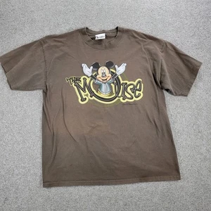 Vintage Walt Disney World Mickey Mouse T-Shirt Herren braun Grafikdruck Rundhals - Bild 1 von 13