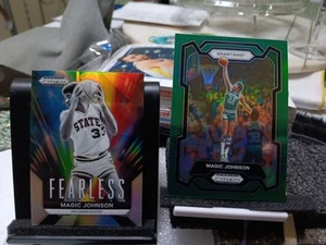 2024 Panini Prizm Draft Picks Magic Johnson 2 Card Lot Green Prizm Basketball  - Picture 1 of 4