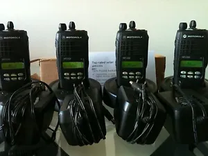 (4) MOTOROLA HT1250 VHF 136-174MHz 128ch two-way radios AAH25KDF9AA5AN CP XTS - Picture 1 of 11