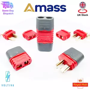 Genuine Amass T-plug Connector with Caps Male Female Tplug RC ESC Battery - Picture 1 of 13