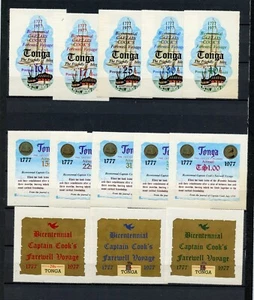 Tonga #402-6, C219-223, CO123-5 (T167) Comp Capt Cook, MNH, VF, CV $81,95 - Imagen 1 de 1