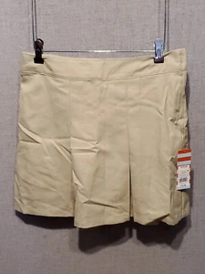 Cat & Jack Girls' Pleated Uniform Scooter Skirt Khaki Size 12 Plus New With Tags - Picture 1 of 4