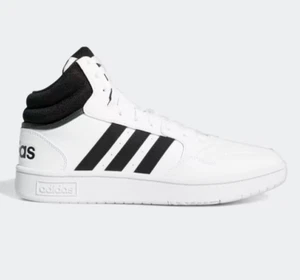 Adidas Hombres Aros 3.0 Mid Clásico Zapatos de Baloncesto 10.5 Blanco/Negro GW3019 - Imagen 1 de 9
