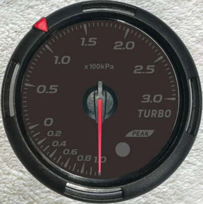 60mm Black Turbocharger with Sender -100-0/50-300kpa turbo Boost Gauge For Motor - Image 1 of 4