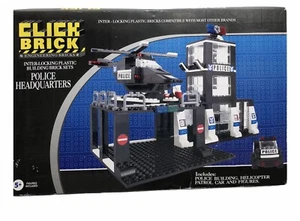 Click Brick Next Generation Police Headquarters Building Brick Set Helicopter - Picture 1 of 4