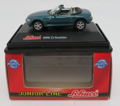 MICRO METAL DIE CAST SCHUCO BMW Z3 ROADSTER VERT BLEU 1/72 IN BOX #3316117 - Photo 1/4