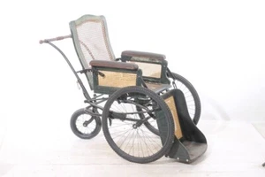 alter Rollstuhl Museal Sanatorium Vintage Roll Stuhl C. Stiefenhofer München - Bild 1 von 24