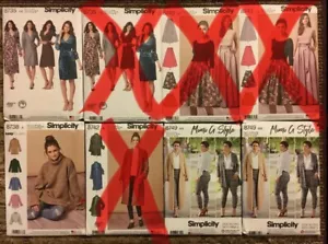 Simplicity Sewing Patterns 8735, 8738 or 8749 ~YOU CHOOSE~ - Picture 1 of 7