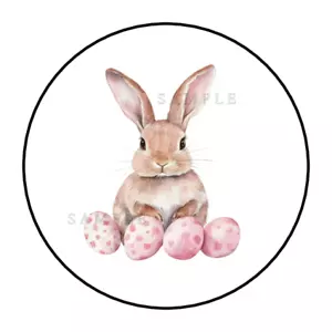 Easter Bunny stickers labels tags envelope seals - Picture 1 of 2