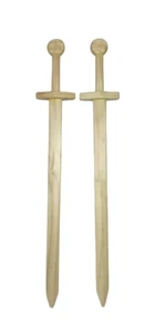 Wooden Viking Sword 30" inch Great for Practice Sword (Pine Wood) - Picture 1 of 4