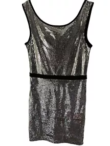 MM Couture by Miss Me Dress S Y2K Sequined Stretch Party Clubwear Shimmer Sexy - Picture 1 of 7