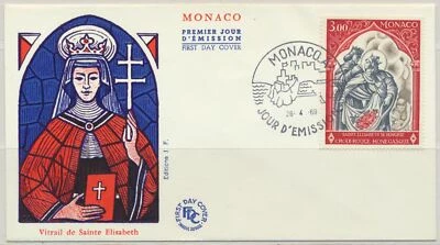 Monaco Sc. 721 Issued for the Red Cross on 1969 FDC - Image 1 of 2