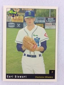 1991 Charleston Wheelers-Classic BEST Baseball Card-Carl Stewart