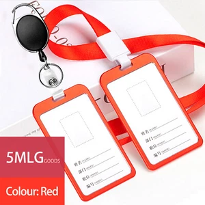 Soporte para insignia de identificación de trabajo de metal 5MLGgoods, retráctil con cordones de clip (2 piezas) - Imagen 1 de 6