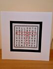 Large Handmade Completed Cross Stitch Birthday Celebration Card   Word Search