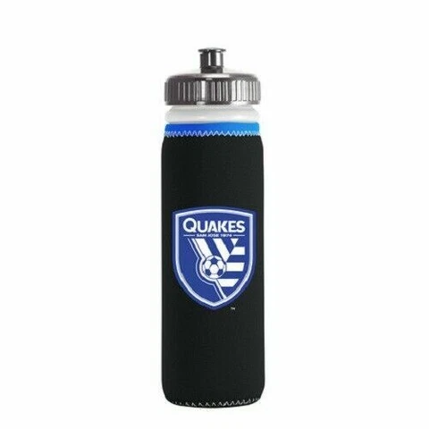 LOT OF TWO (2) SAN JOSE QUAKES 22oz SQUEEZABLE PLASTIC WATER BOTTLE (CLOSEOUT) Cover