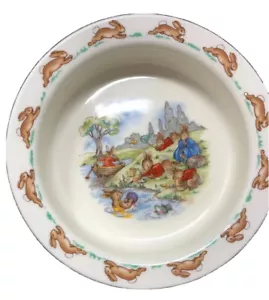 Vintage Gorgeous ROYAL DOULTON Bunnykins Bowl Bunny Rabbits - Picture 1 of 8
