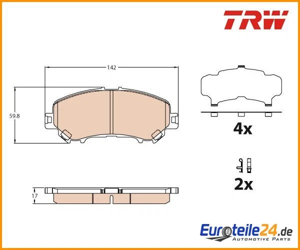 Bremsbelagsatz, Scheibenbremse TRW GDB3631 für Nissan Rogue — 第 1/1 张图片