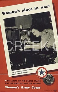 WWII Poster, WAC, "Photographic Laboratory Technician" Art Print on 11x14" 22635 - Picture 1 of 1