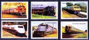 Dominica 2004 MNH 6v, tren, ferrocarriles, motores - Imagen 1 de 1