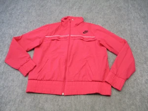 Nike Jacket Womens Medium Pink Full Zip Track Long Sleeve Windbreaker Active - Picture 1 of 9