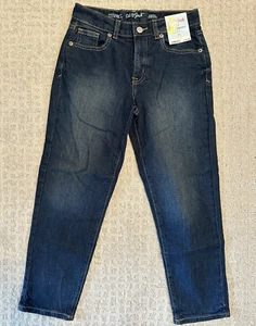 Cat & Jack Jeans Boys High Rise Adjustable Waist Size 12 Stretch Denim Blue NWT - Picture 1 of 17