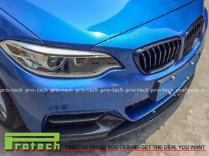 Carbon Front Bumper Lip P Style For BMW F22 M Sport 228i 235i M235i 2014-2017 - Picture 1 of 4