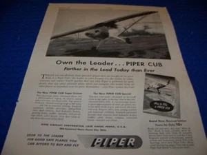 1947 PIPER CUB CRUISER/SPECIAL "PIPER CUB"..1-PAGE ORIGINAL SALES AD..(301JJ) - Picture 1 of 2