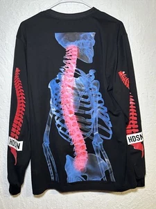 Hudson outerwear skeleton X-ray Long sleeve T-shirt | Men’s Size Medium - Picture 1 of 8
