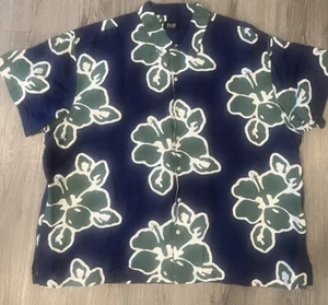 G.H. Bass & Co 5XL Hawaiian Shirt Button-Up Floral Short Sleeve - Picture 1 of 4