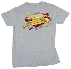 CatDog Nickelodeon Adult New T-Shirt- Distressed Wacky Running Pic - Picture 1 of 1