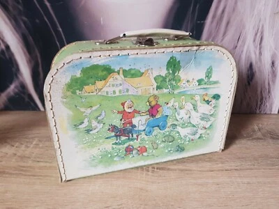 PETITE VALISE EN CARTON JOUET ANCIEN POUPÉE OURS COLLECTION  - Photo 1/4