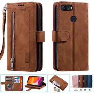 Leather Zipper Wallet Case Magnetic Flip Card For Asus Zenfone Max Plus ZB570TL - Picture 1 of 26