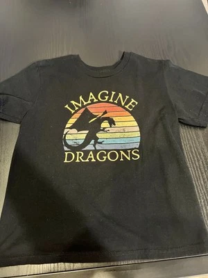 Imagine Dragons and Bon Jovi Camisetas Negras Camiseta Top Niños Niños Música Rock 5T-6T Foto 1 de 4